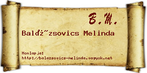 Balázsovics Melinda névjegykártya