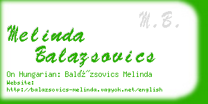 melinda balazsovics business card